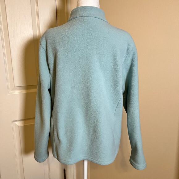 Vintage L.L. Bean Polartec Fleece Cardigan Light Blue Size Large VGUC - Picture 4 of 10